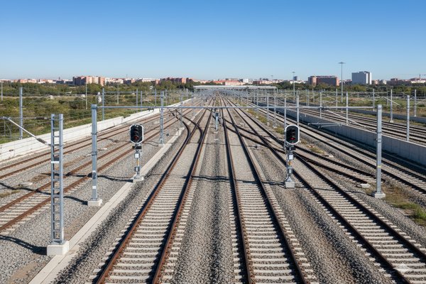 Infraestructura ferroviaria y vías de tren ADIF